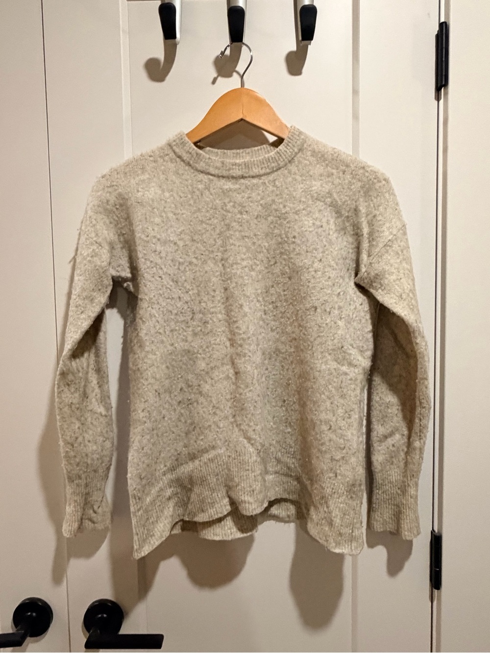 Community Wool and Yak Sweater in Light Grey - Size XXS